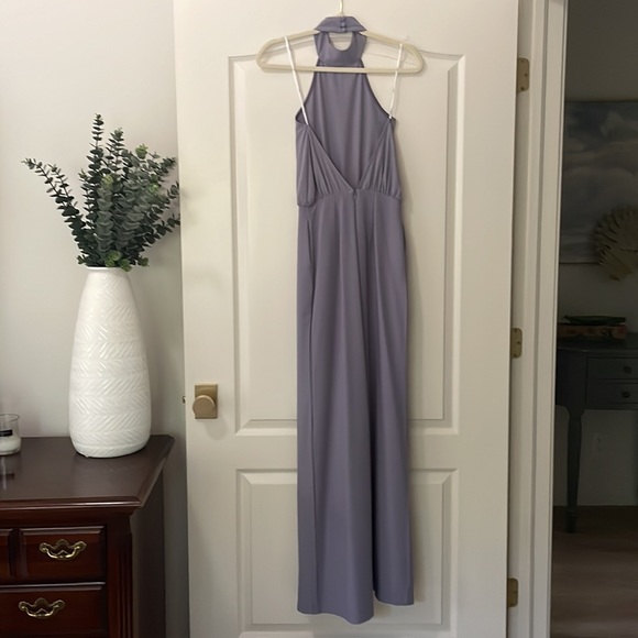 XS Lulu’s Moment for Life Lavender Halter Jumpsuit - Picture 2 of 7